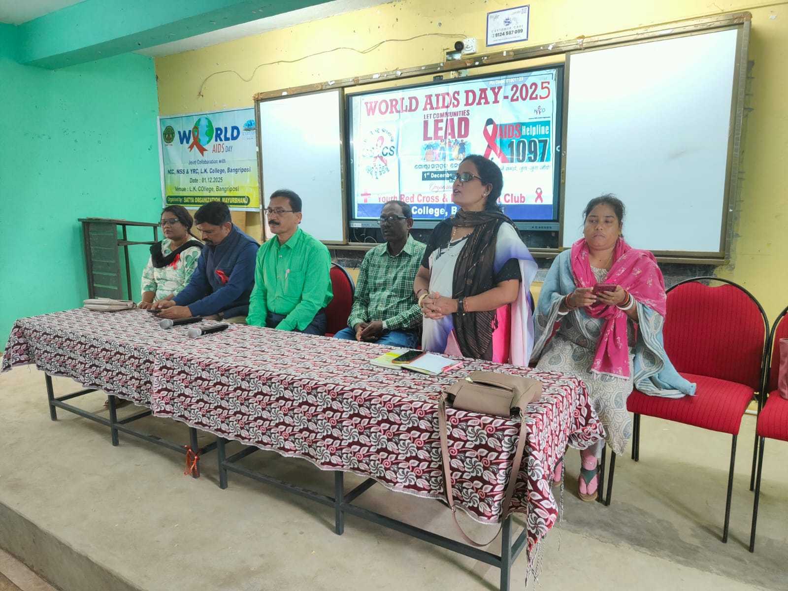 World AIDS Day 2025 programme at L.K. College, Bangiriposi